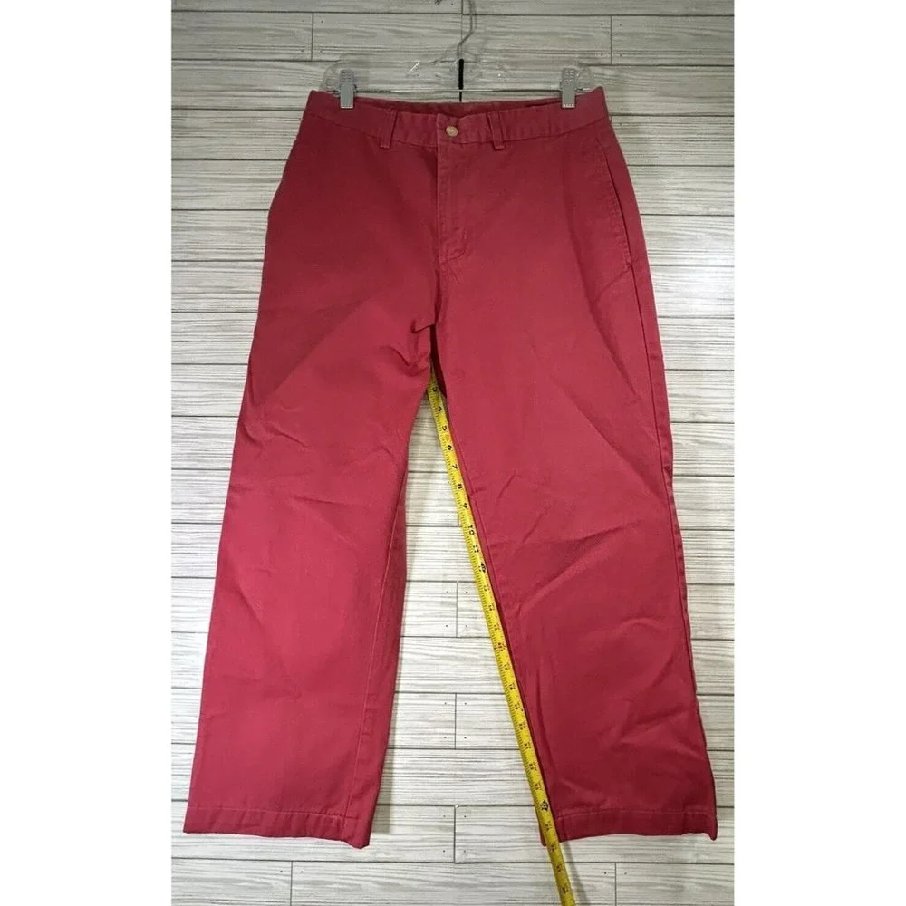 VINEYARD VINES Ian & Shep Pants Men's Pink Chino Khaki Logo 30 X 30 Boating Prep